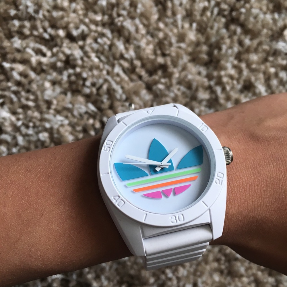 White Adidas wristwatch